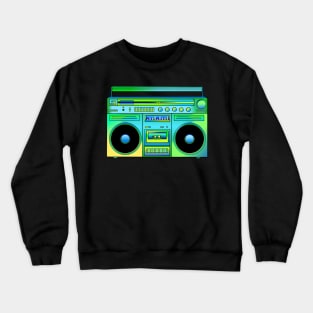 Green and Gold Eighties Boombox Crewneck Sweatshirt